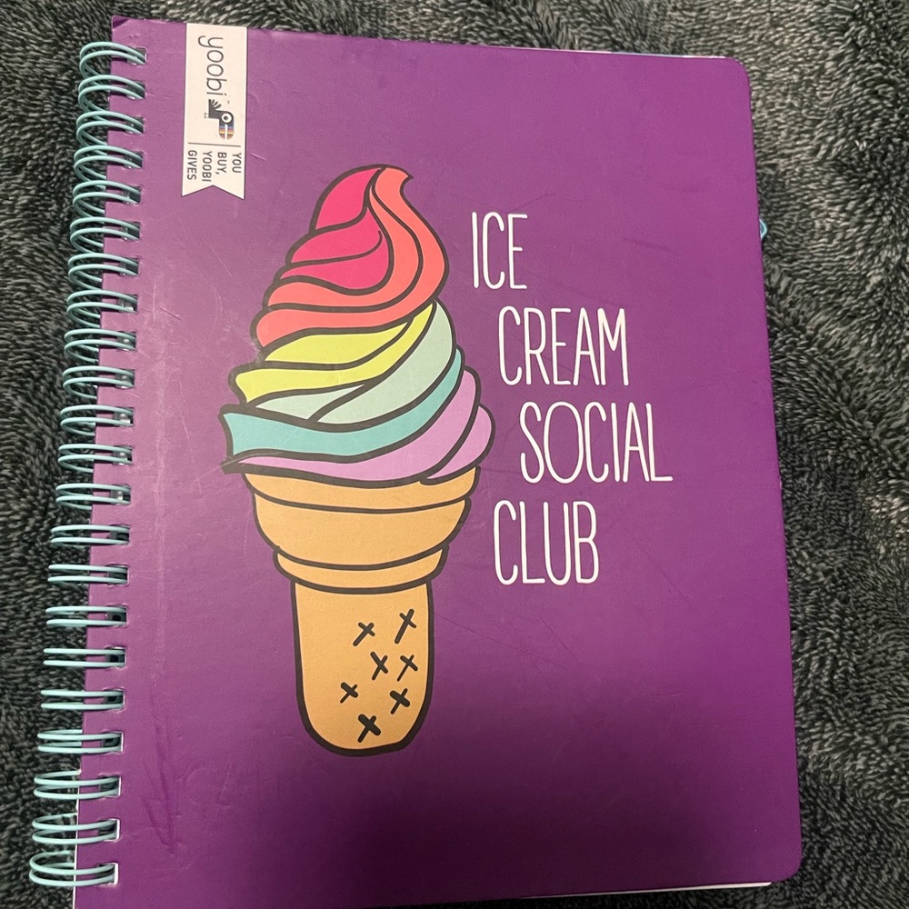 Yoobi Colorful Ice Cream Spiral Notebook